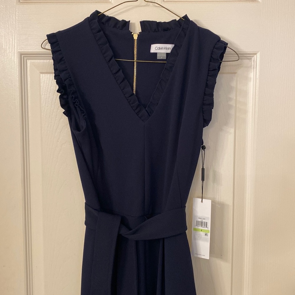 NWT Calvin Klein Navy Jumpsuit